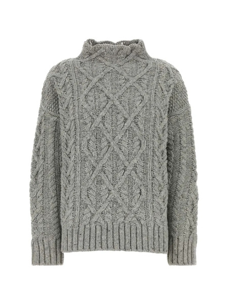  Jil Sander Cable-knit Wool Sweater - Grey 