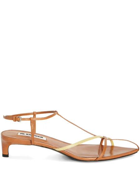  Jil Sander Cage Low-heel Sandals - Brown 