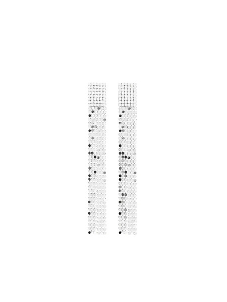  Jil Sander Chainmail Drop Earrings - Silver 