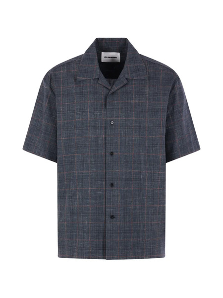  Jil Sander Check-pattern Short-sleeve Shirt - Grey 