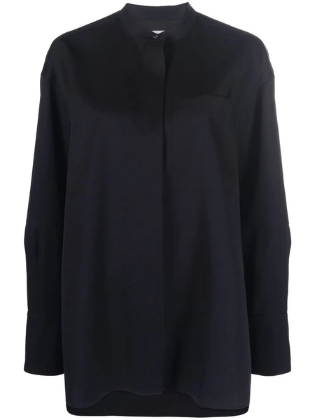  Jil Sander Collarless Button-front Shirt - Blue 