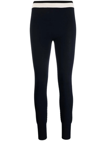  Jil Sander Contrast-stripe Knitted Leggings - Blue 