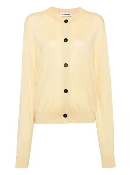  Jil Sander Crew-neck Button-up Cardigan - Yellow 