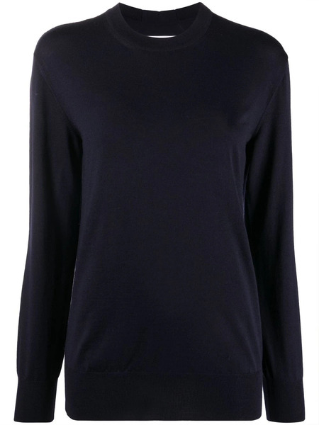  Jil Sander Crew Neck Pullover Sweater - Blue 