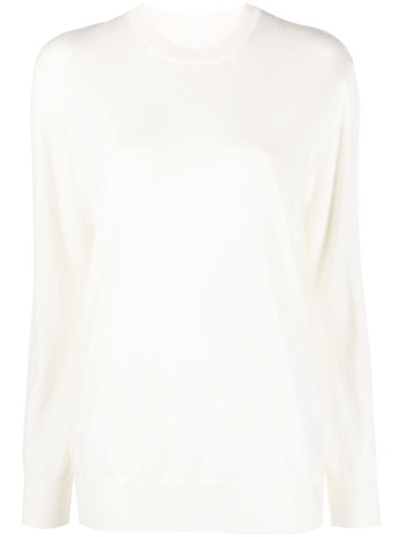  Jil Sander Crew Neck Pullover Sweater - White 