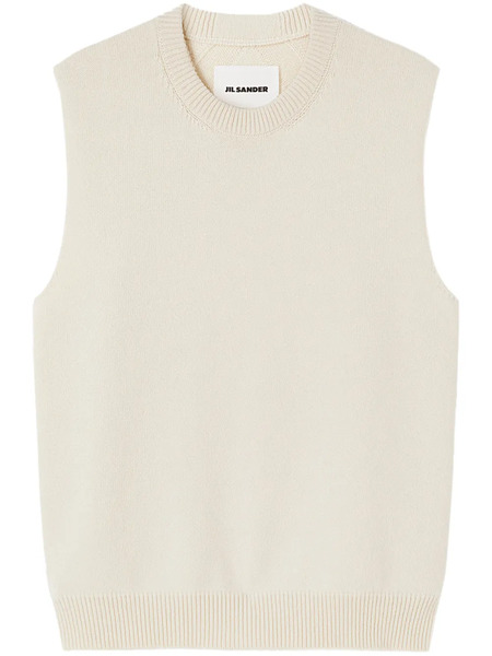  Jil Sander Crew-neck Sleeveless Jumper - Neutrals 
