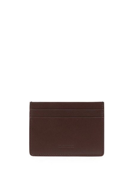  Jil Sander Debossed-logo Leather Cardholder - Brown 