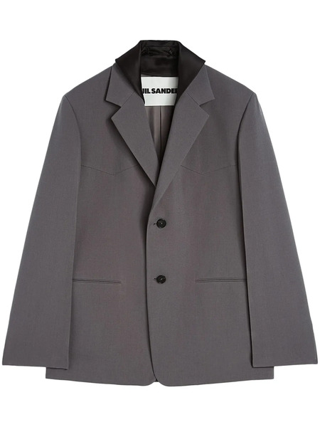  Jil Sander Detachable-collar Tailored Jacket - Grey 
