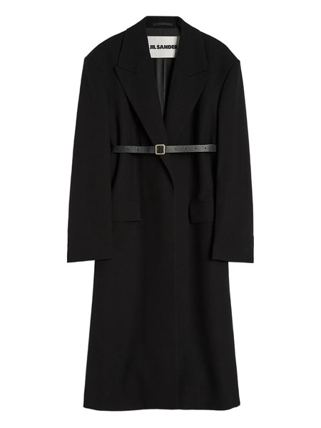  Jil Sander Double-breasted Coat - Black 