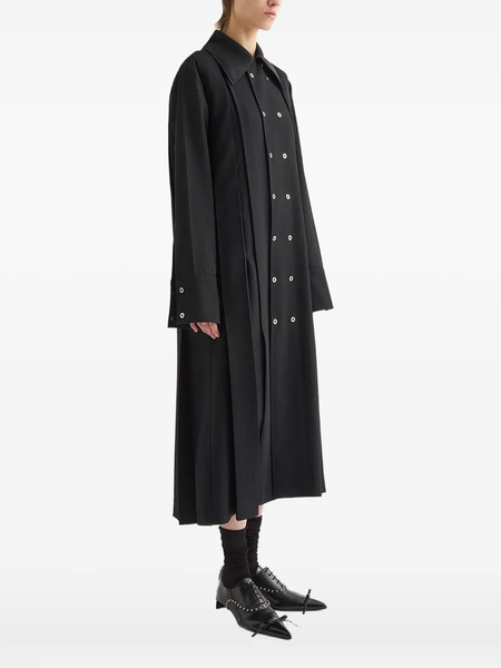  Jil Sander Double-breasted Coat - Black 
