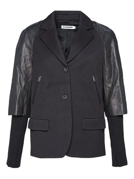  Jil Sander Double-sleeve Wool Blazer - Black 