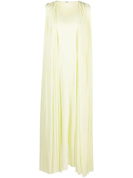  Jil Sander Draped Maxi Dress - Green 