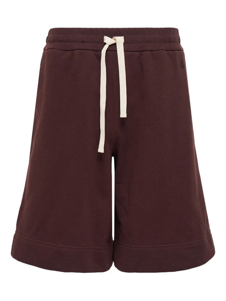  Jil Sander Drawstring Patch-pocket Track Shorts - Brown 