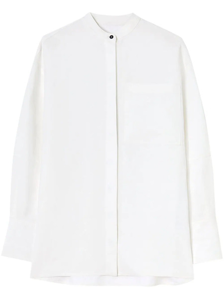  Jil Sander Drop-shoulder Linen Shirt - White 