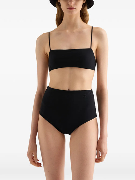  Jil Sander Embroidered Monogram Bikini Bottom - Black 