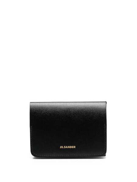  Jil Sander Engraved-logo Leather Wallet - Black 
