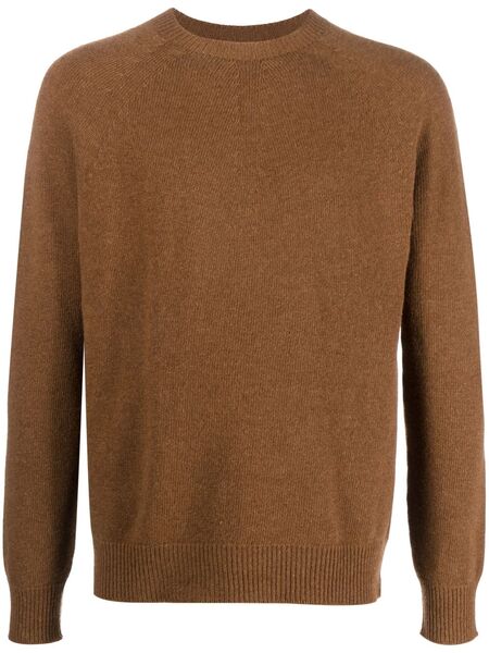  Jil Sander Fine-knit Wool-cashmere Jumper - Brown 