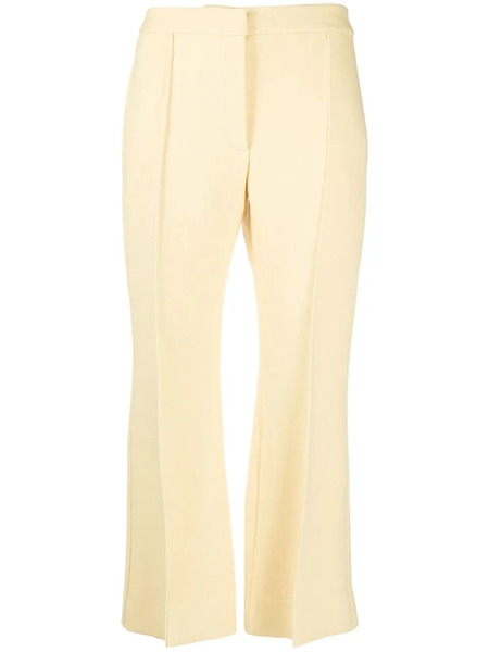 Jil Sander Flared Cropped Trousers - Yellow 