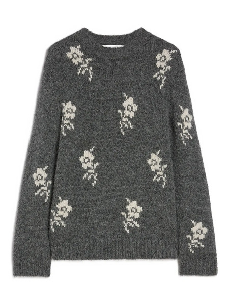  Jil Sander Floral Sweater - Grey 