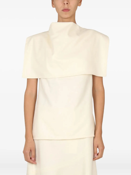  Jil Sander Funnel-neck Top - Neutrals 
