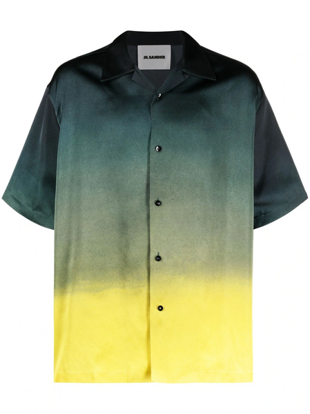  Jil Sander Gradient-effect Short-sleeve Shirt - Green 