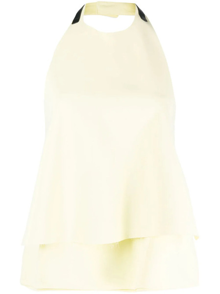  Jil Sander Halterneck Open-back Top - Yellow 