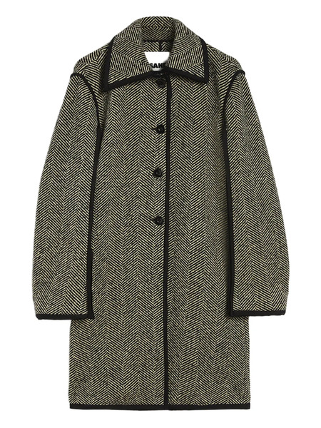  Jil Sander Herringbone Coat - Grey 