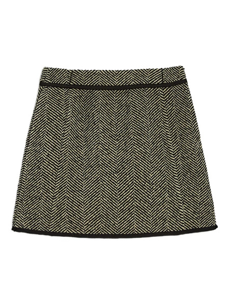  Jil Sander Herringbone-patterned Mini Skirt - Green 