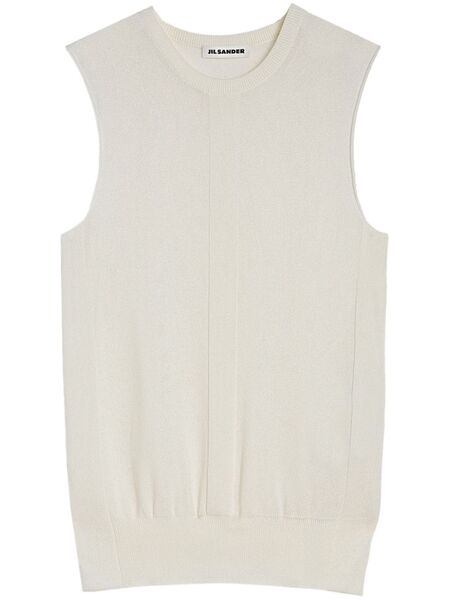  Jil Sander Knitted Vest - White 