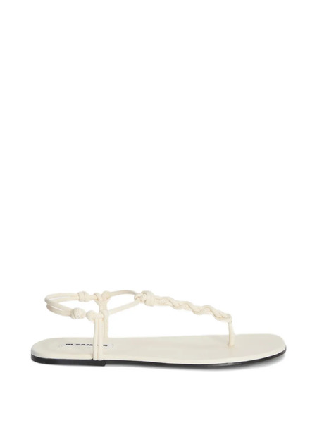  Jil Sander Knotted-strap Flat Sandals - Neutrals 
