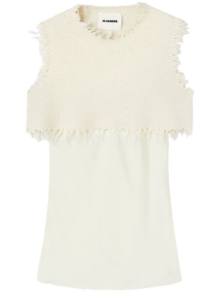  Jil Sander Layered-design Sleeveless Top - White 