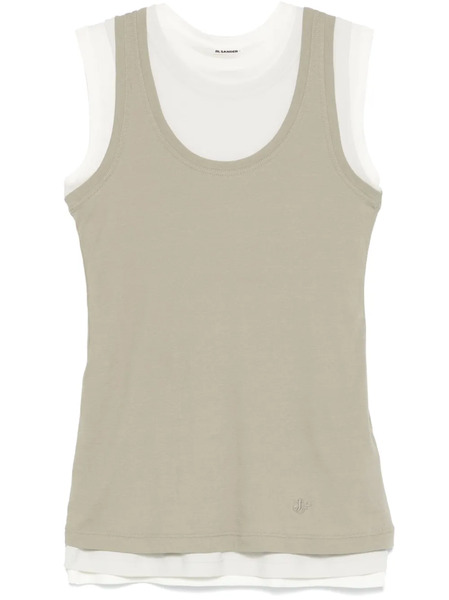  Jil Sander + Layered Tank Top - White 