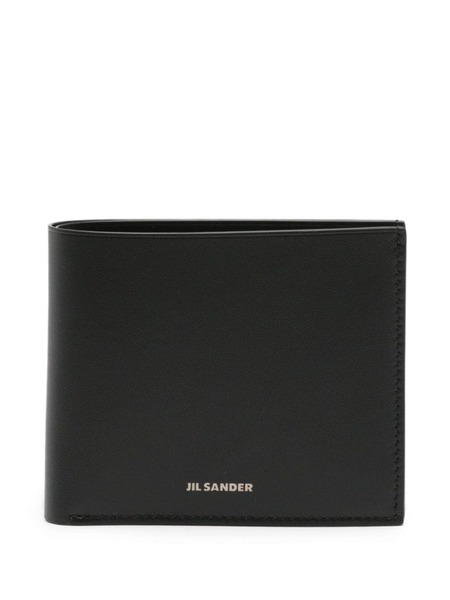  Jil Sander Leather Bi-fold Wallet - Black 