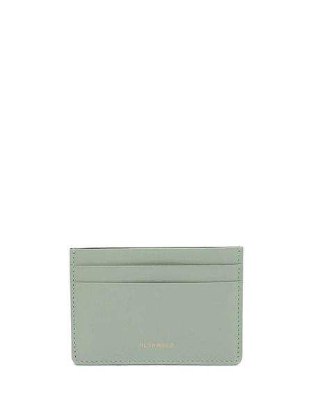  Jil Sander Leather Card Holder - Green 