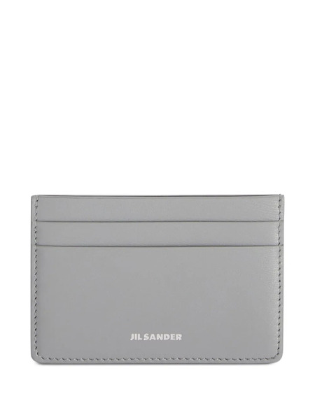  Jil Sander Leather Card Holder - Grey 
