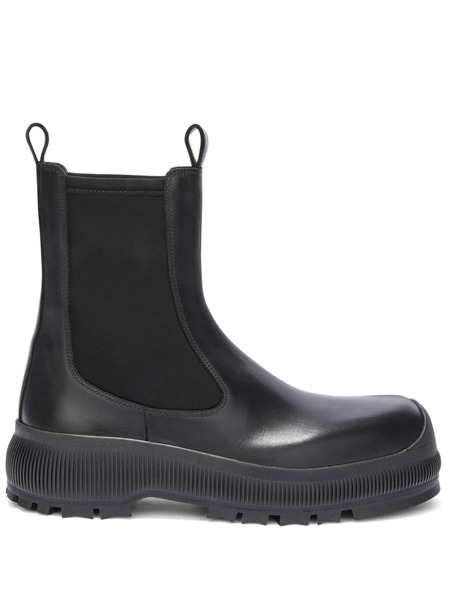  Jil Sander Leather Chelsea Boots - Black 