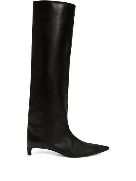  Jil Sander Leather Knee-high Boots - Black 