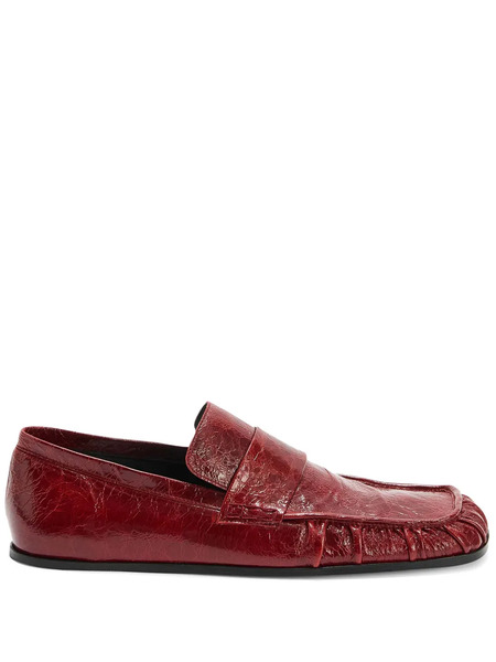  Jil Sander Leather Loafers - Red 