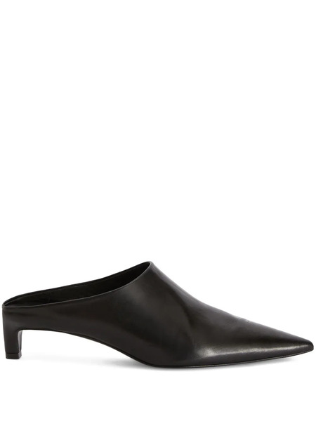  Jil Sander Leather Mules - Black 