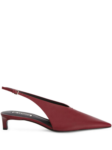  Jil Sander Leather Pumps - Red 