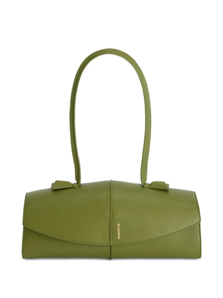  Jil Sander Linea Leather Shoulder Bag - Green 