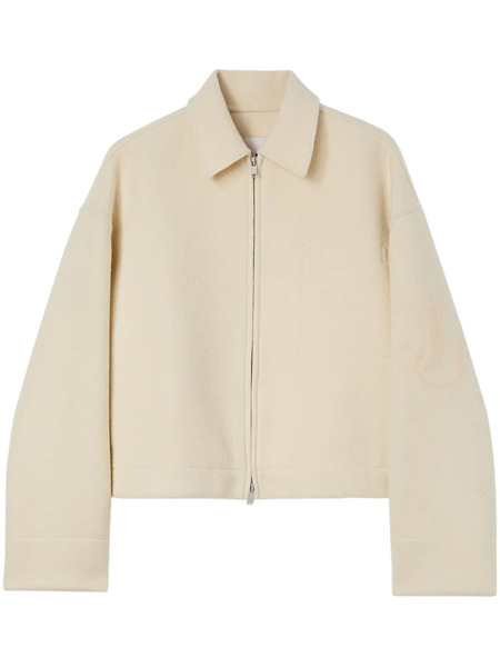  Jil Sander Logo-embellished Virgin-wool Jacket - Neutrals 