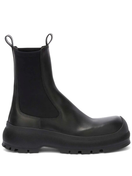  Jil Sander Logo-embossed Leather Boots - Black 