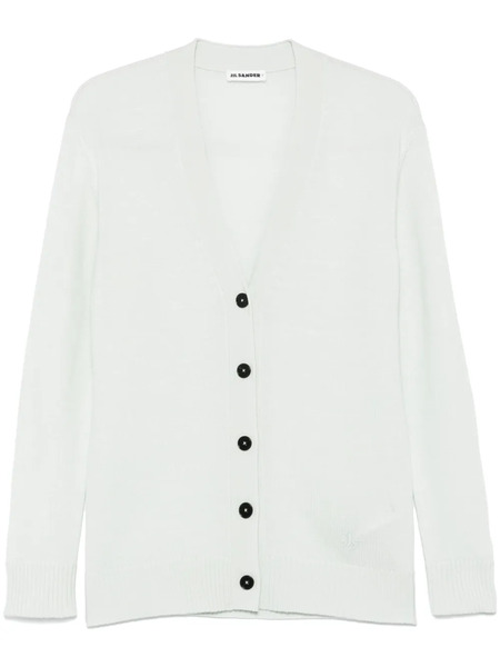  Jil Sander Logo-embroidered Cardigan - Green 