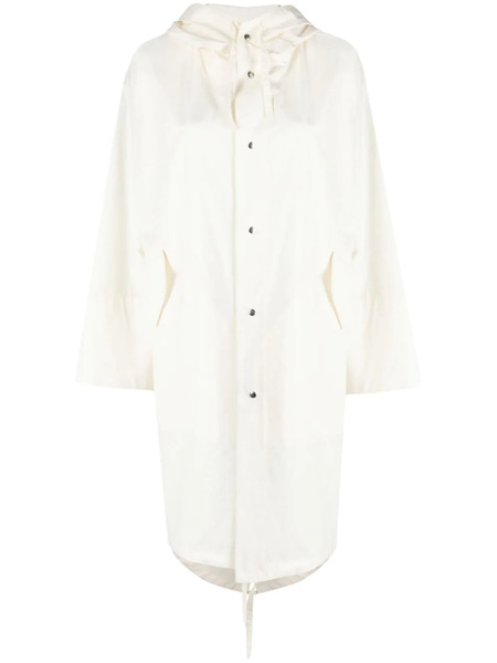  Jil Sander Logo-print Drawstring Coat - Neutrals 