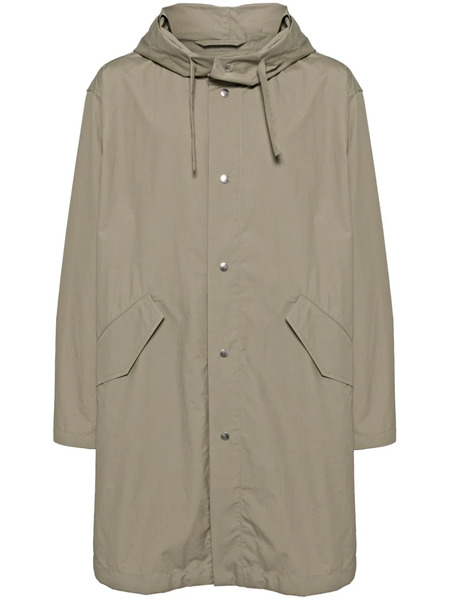  Jil Sander Logo Print Parka - Green 