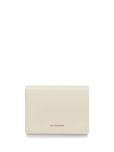  Jil Sander Logo-stamp Leather Wallet - White 