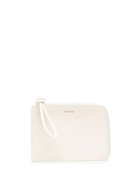  Jil Sander Medium Giro Leather Coin Purse - Neutrals 