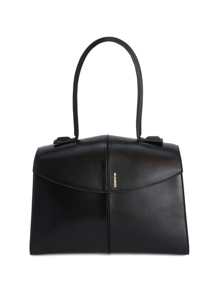  Jil Sander Medium Linea Leather Tote Bag - Black 
