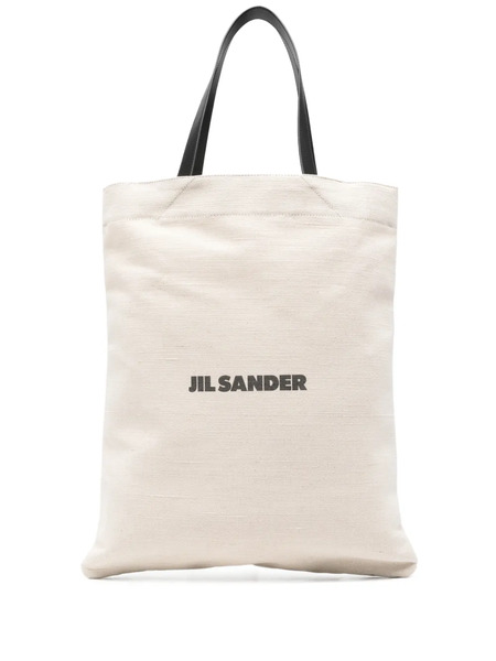  Jil Sander Medium Logo Tote Bag - Neutrals 